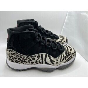 Air Jordan 11 Retro “Animal Instinct” Women's Shoes Black/Gym Red Sail White 5.5